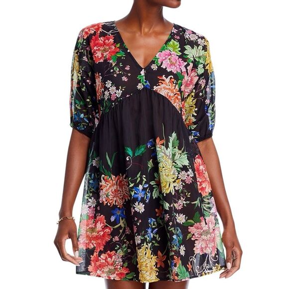 Johnny Was Women's Metalli Notte A-Line Dress Medium - Picture 1 of 14